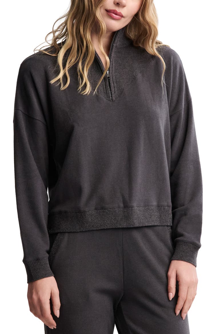 CozyChic® Ultra Lite® Rib Quarter Zip, Main, color, CARBON