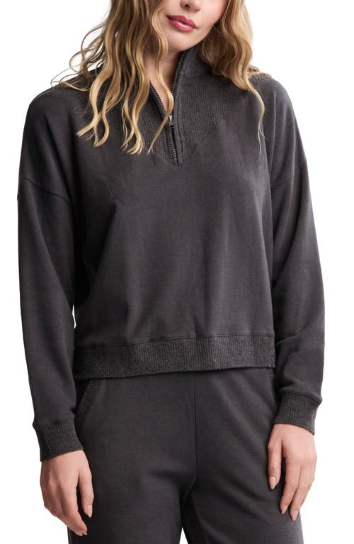 Barefoot Dreams Cozychic® Ultra Lite® Rib Quarter Zip In Gray
