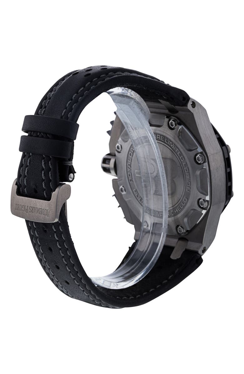 Watchfinder & Co. Audemars Piguet Preowned Royal Oak Offshore Leather Strap Watch, Alternate, color, 