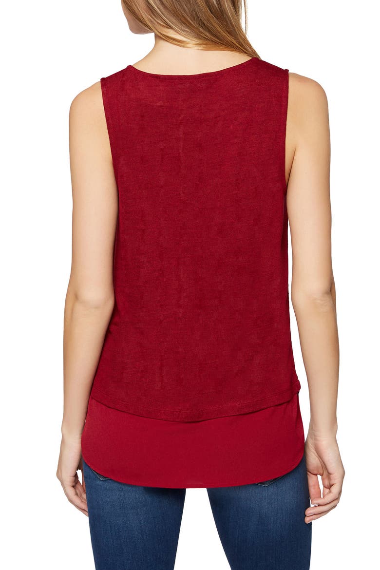 Emma Tie Neck Top, Alternate, color, CABERNET