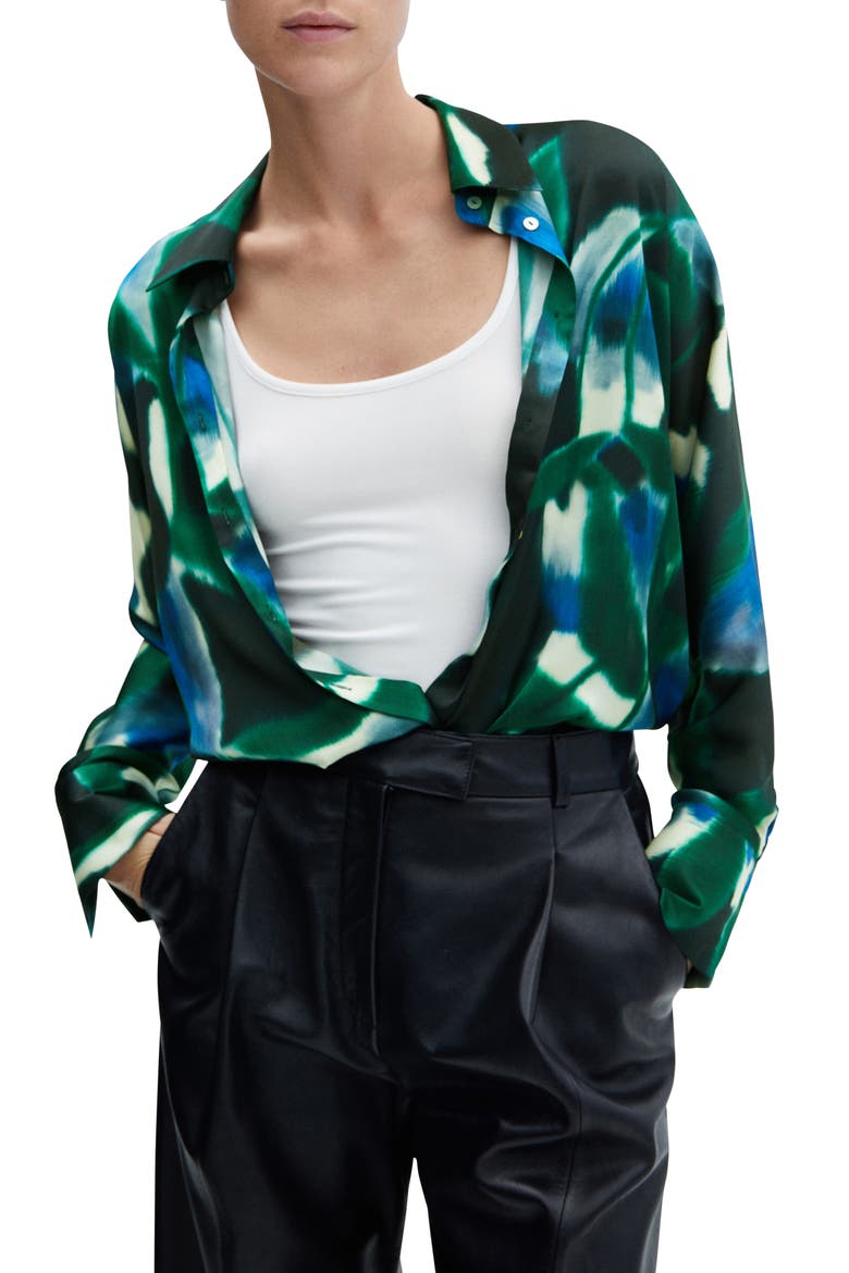Print Shirt, Main, color, GREEN