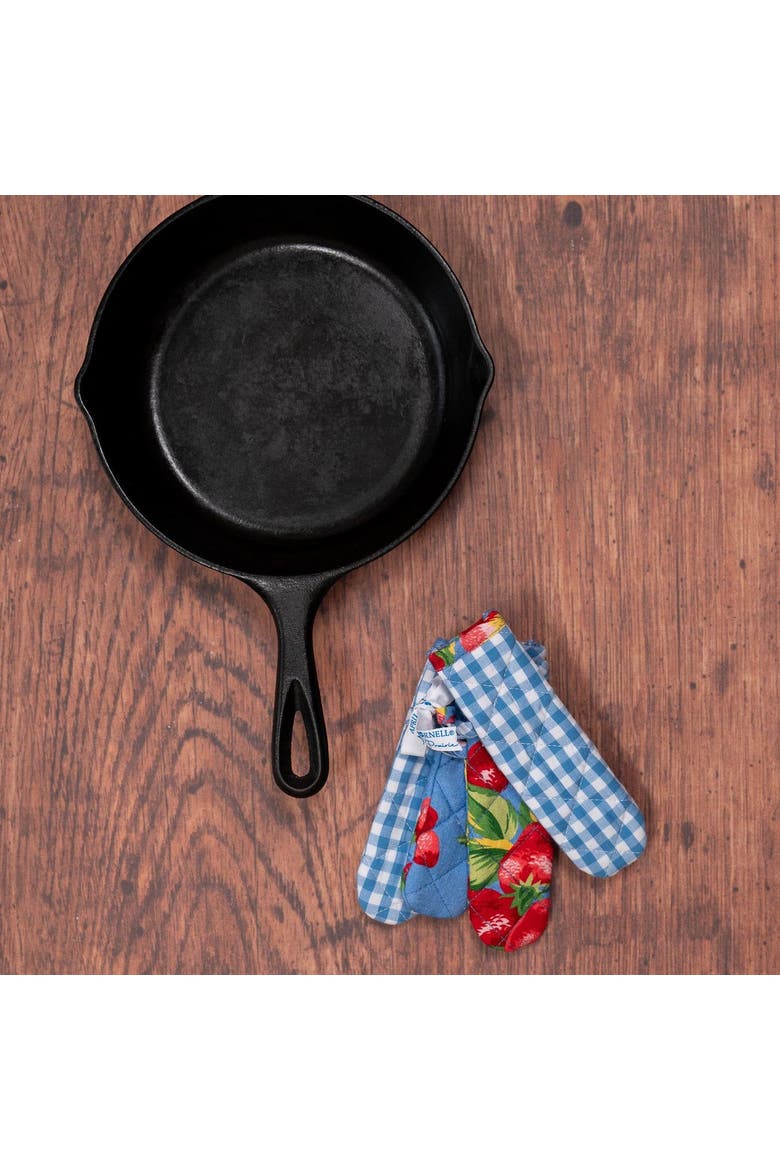 Strawberry Magic Skillet Handle Covers, Set of 4, Alternate, color, Blue