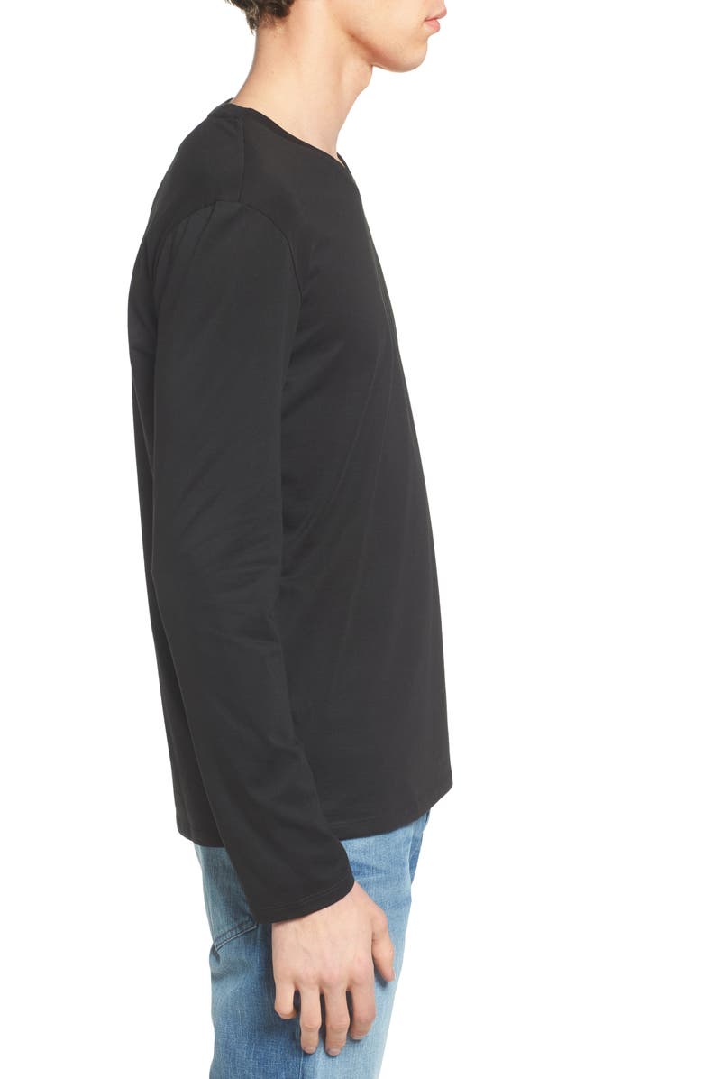 Lacoste Regular Fit Long Sleeve T-Shirt, Alternate, color, 031 Black