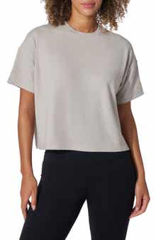 90 DEGREE BY REFLEX Peached Jersey Deluxe Boxy Cropped Tee