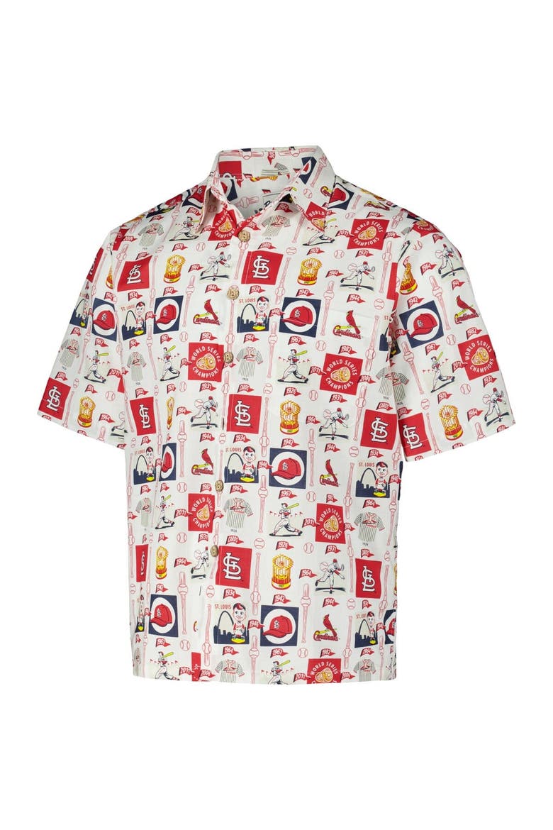 Men's Reyn Spooner White St. Louis Cardinals Champions Scenic Button-Up Shirt, Alternate, color, White