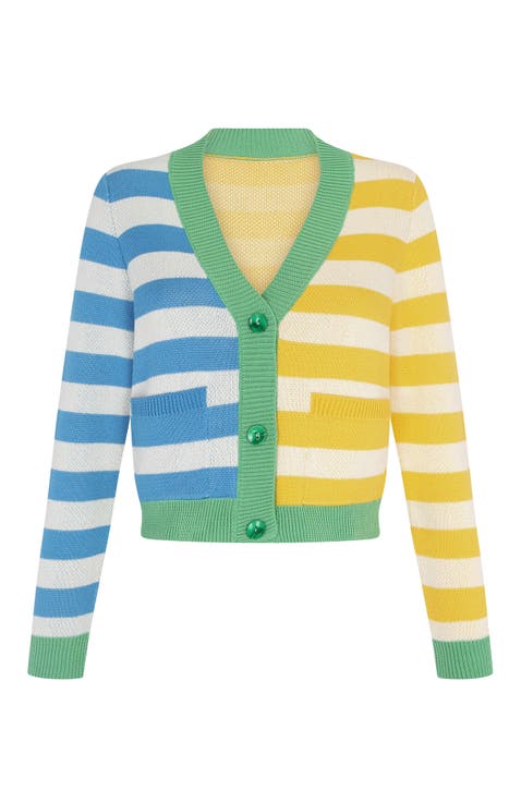 Wasi V-Neck Cotton Blend Cardigan