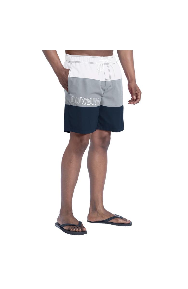 G-III SPORTS BY CARL BANKS Men's G-III Sports by Carl Banks  White/Navy Dallas Cowboys Sunrise Volley Swim Shorts, Alternate, color, White