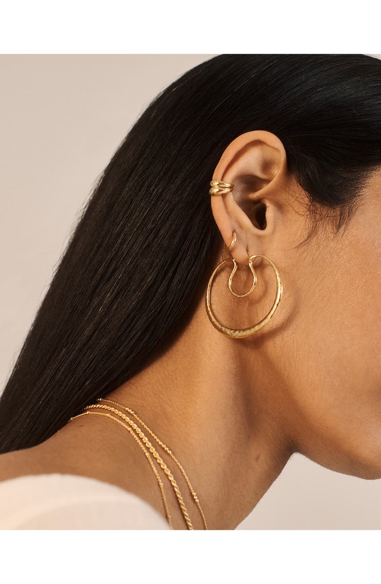 Monica Vinader Flow Sculpted Hoop Drop Earrings, Alternate, color,