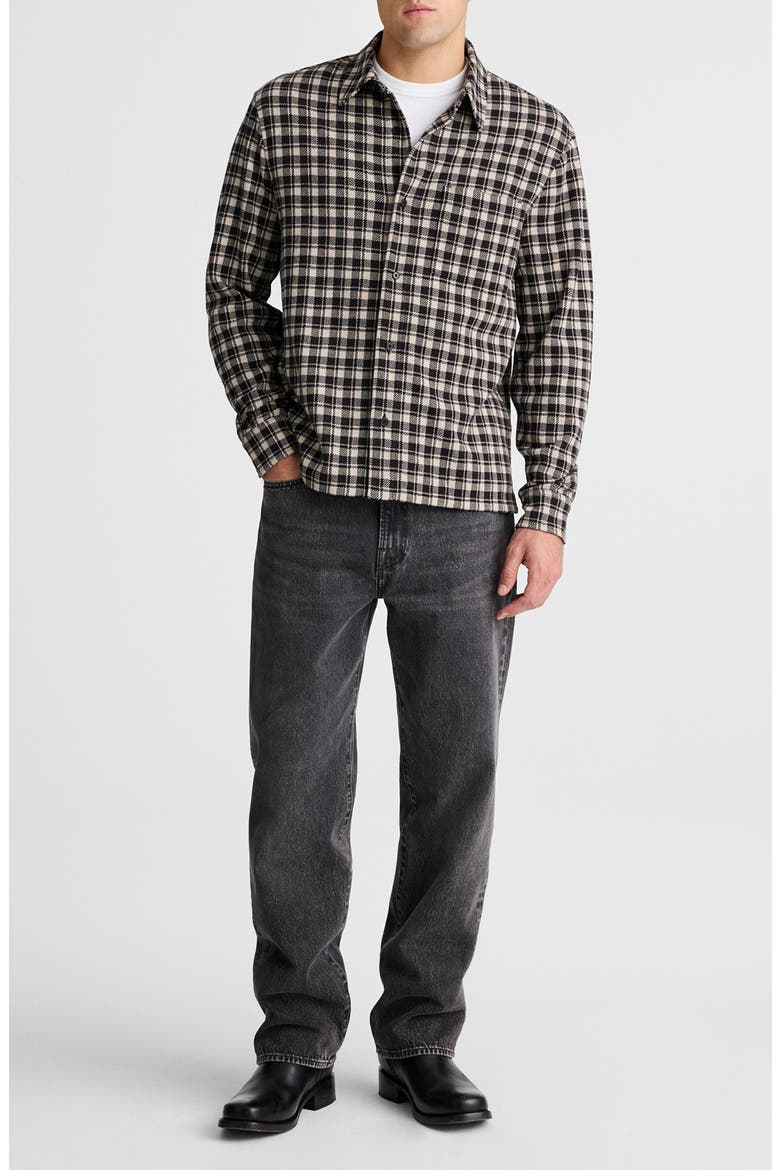 Devoe Button-Up Shirt, Alternate, color, PLAID CHARCOAL