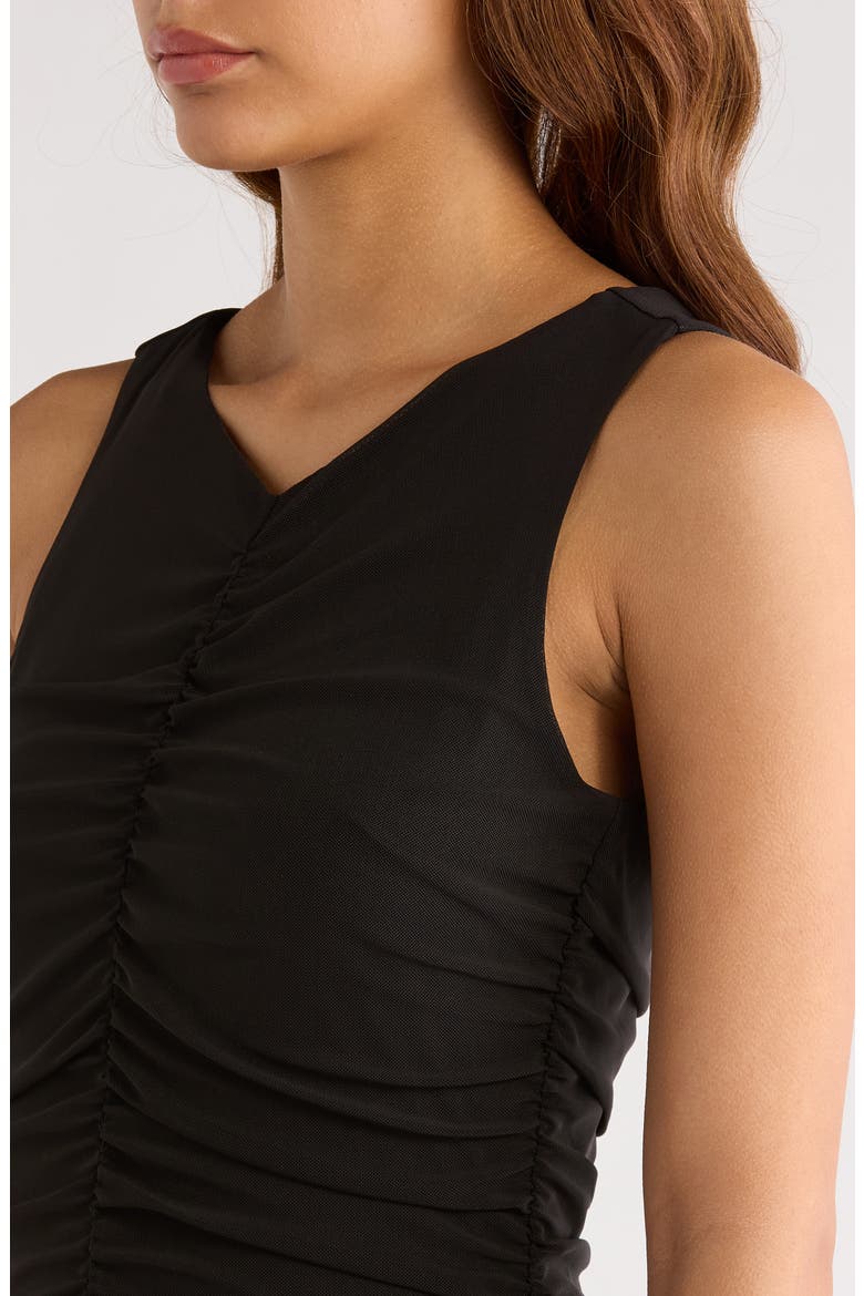 Denisa Ruched Maxi Dress, Alternate, color, BLACK
