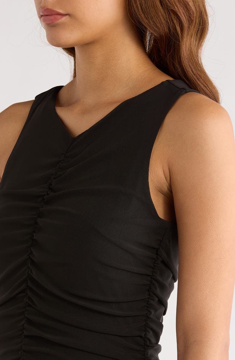 Steve Madden Denisa Ruched Maxi Dress, Alternate, color, Black