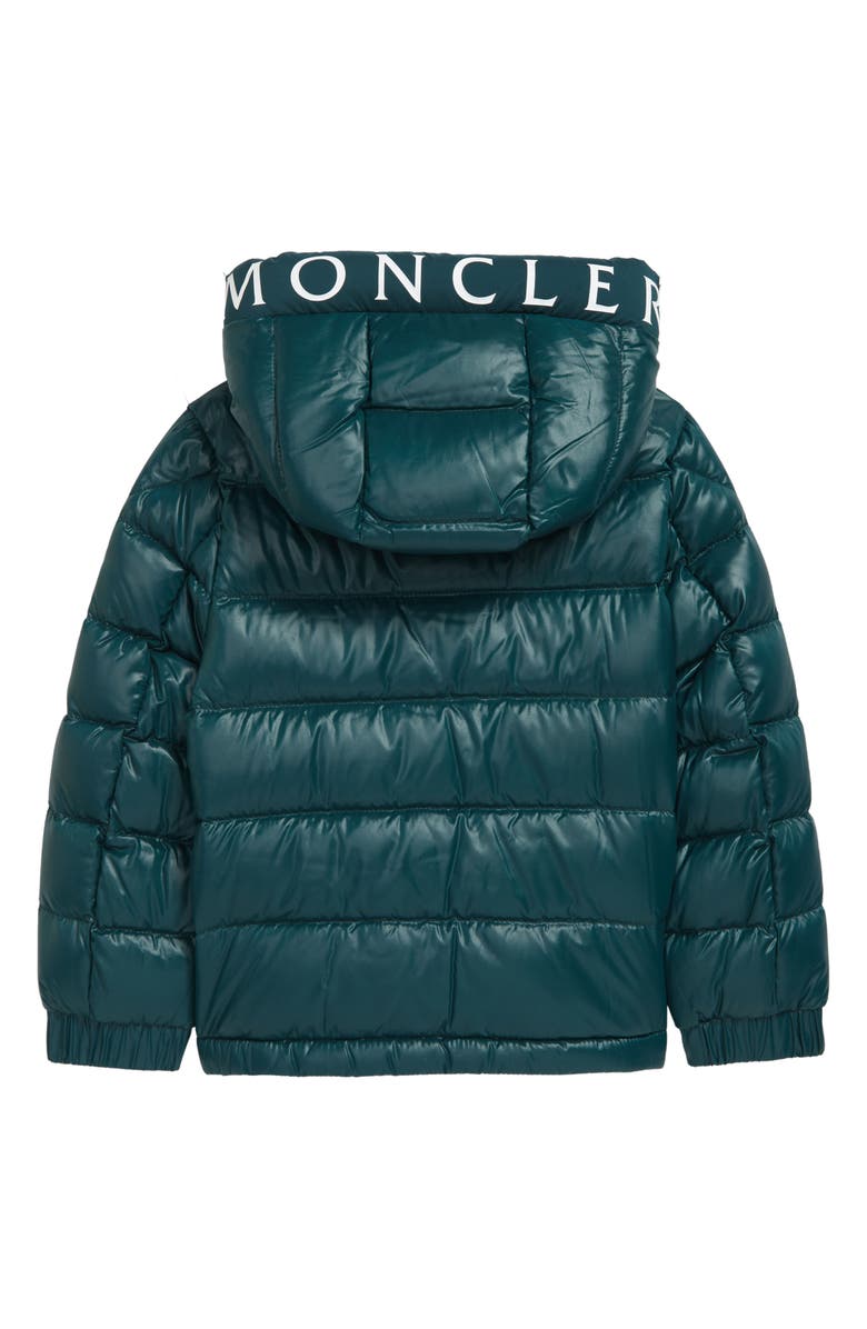 Moncler Kids' Salzman Logo Water Resistant Down Puffer Jacket, Alternate, color, 