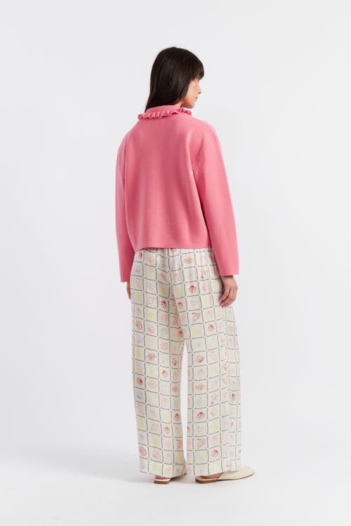 Chinti & Parker The Sea Breeze Jacket In Punch Pink