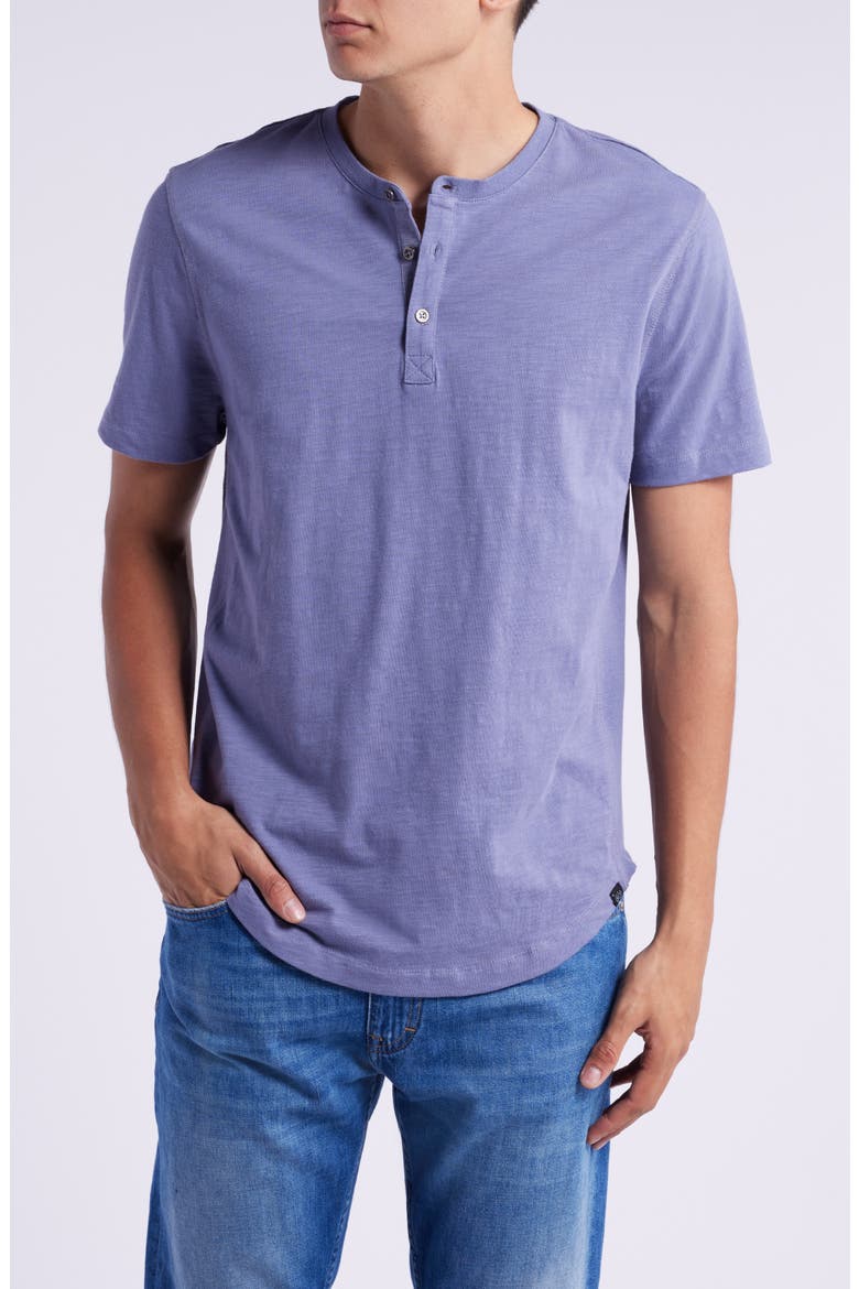 Slub Organic Cotton Henley, Main, color, ZINC