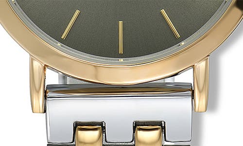 Ettika Classic Round Dial Two-tone Bracelet Watch In Multi