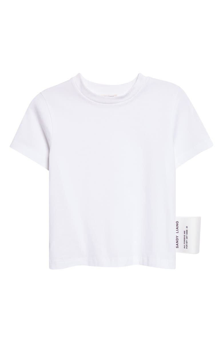 Sandy Liang Cotton Baby Tee, Alternate, color, White
