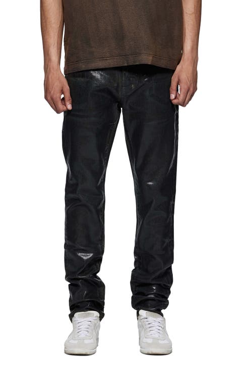 Black Coated Brown Skinny Jeans
