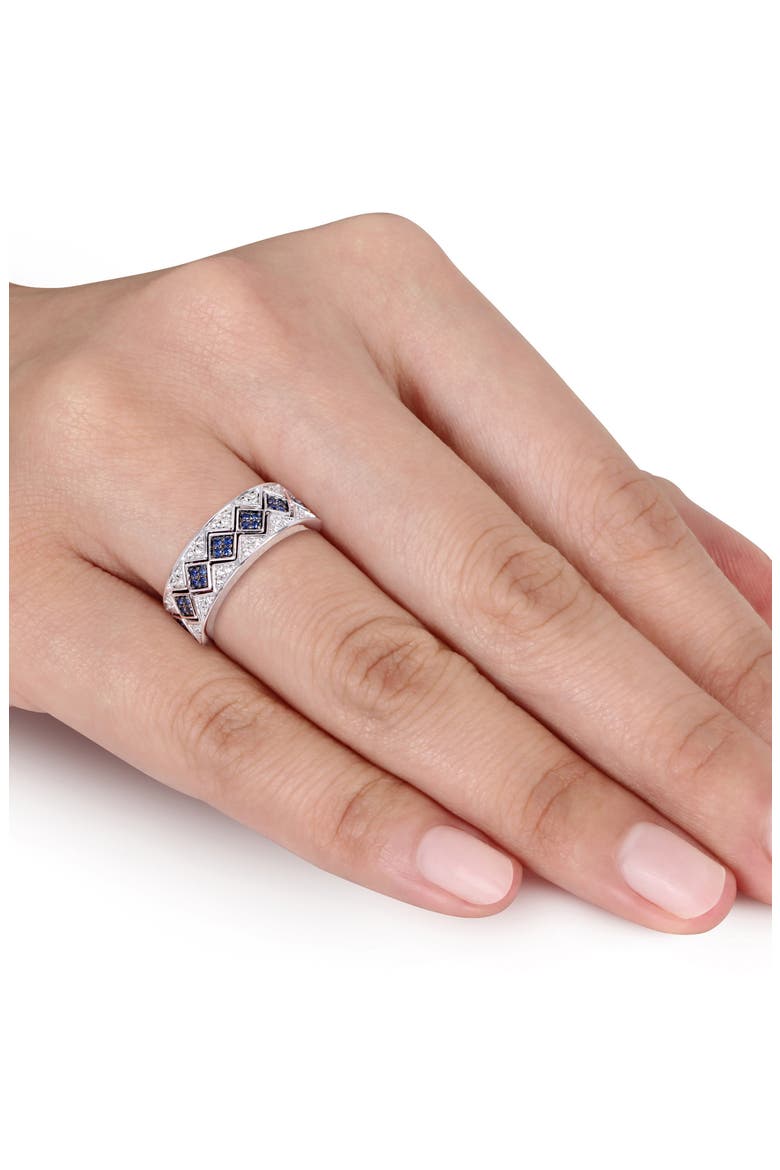 Lab-Grown Sapphire Band Ring, Alternate, color, BLUE