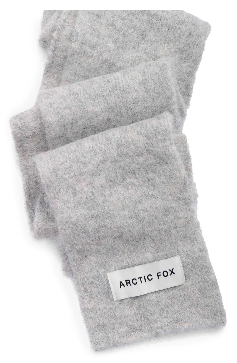 Arctic Fox & Co The Alpaca Blend Skinny Scarf, Alternate, color, Blizzard Grey