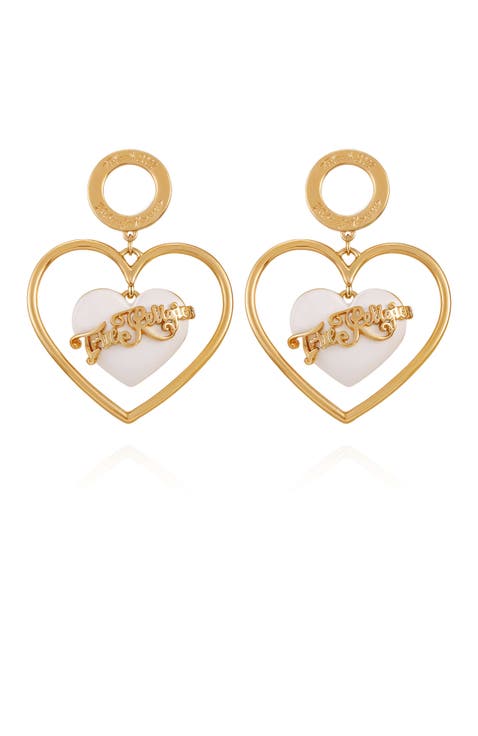 Heart statement earring