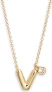 Chelsea28 Goldtone Initial Pendant Necklace