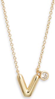 Chelsea28 Goldtone Initial Pendant Necklace