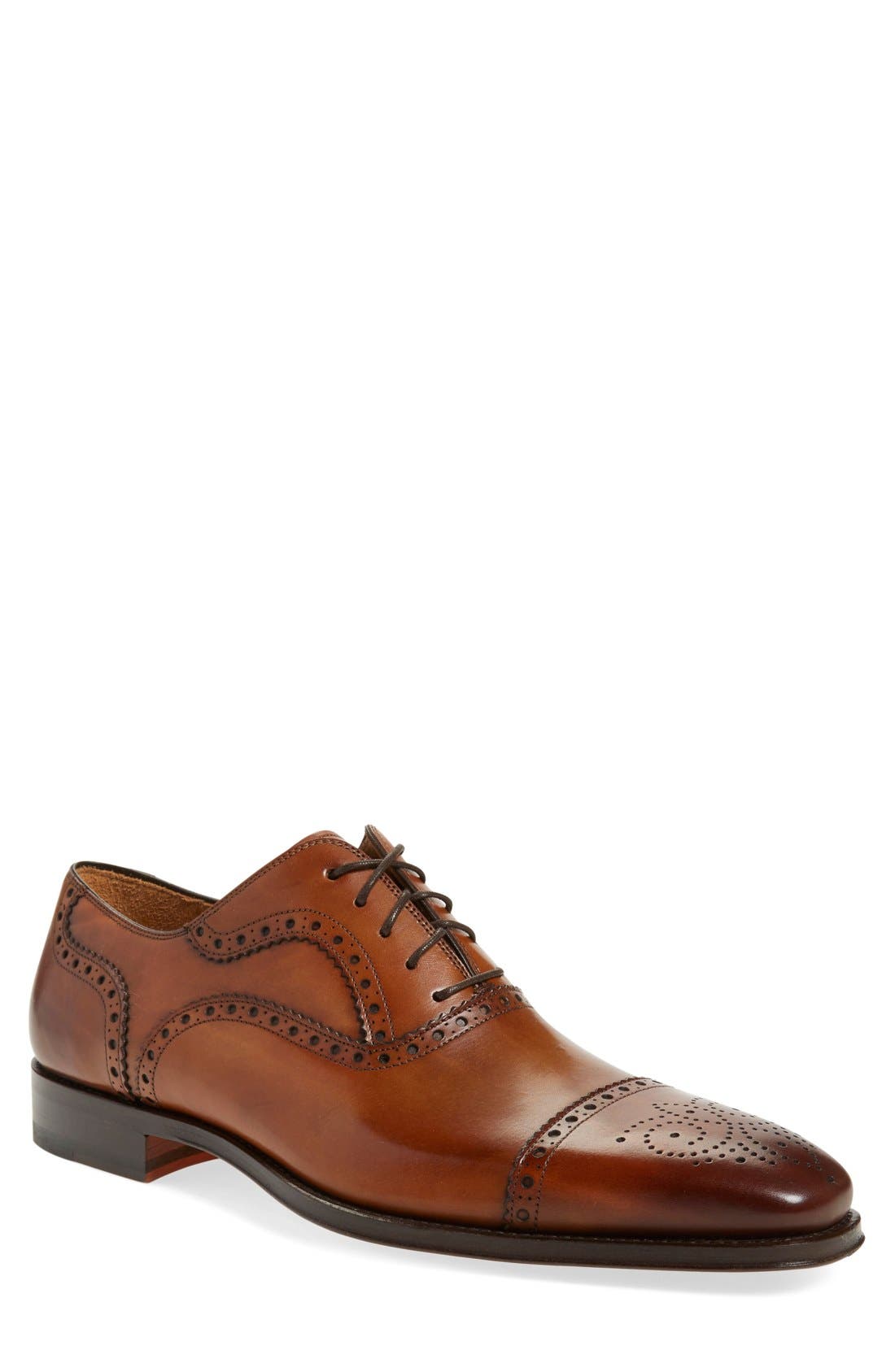 Magnanni 'Santiago' Cap Toe Oxford, Main, color, 