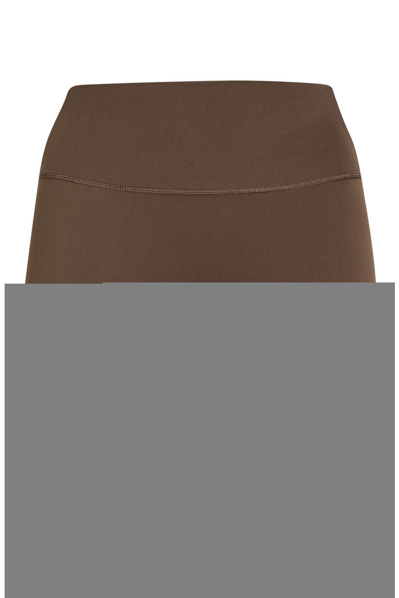 Shine Bonded Waist Bike Shorts, Alternate, color, NSKM DARK SEPIA