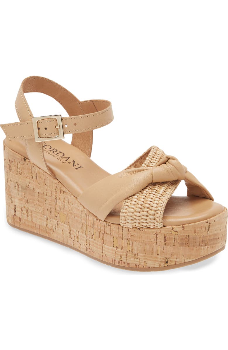 Cordani Jaylin Platform Wedge Sandal, Main, color, Natural