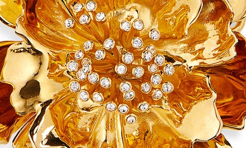 Oscar De La Renta Peony Necklace In Gold