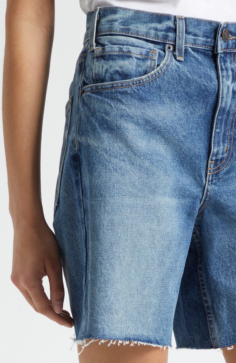 Nili Lotan Russel Frayed Denim Shorts, Alternate, color, Rosebowl Wash