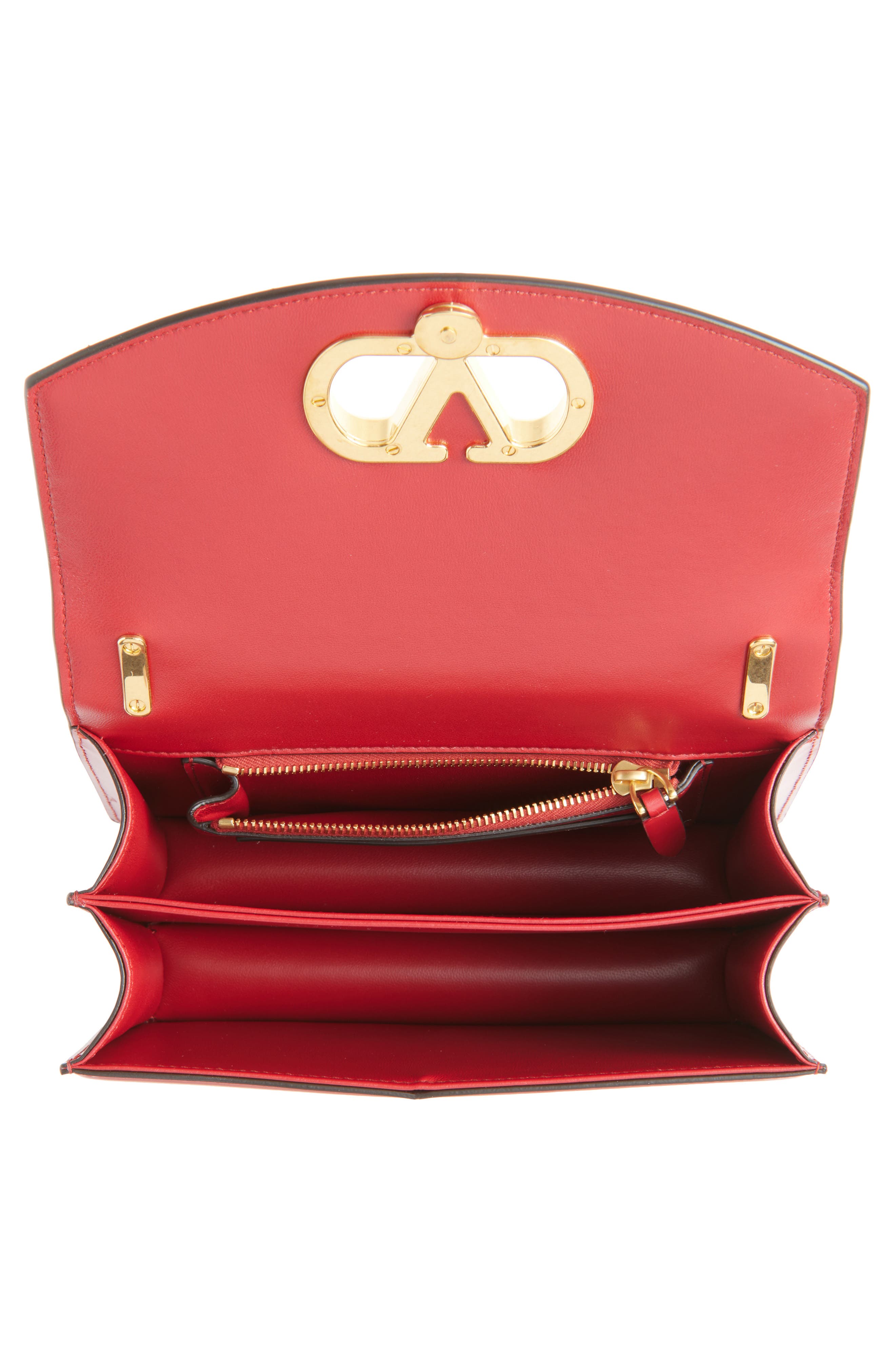 Valentino Garavani Small DeVain VLOGO Signature Leather Shoulder Bag, Alternate, color, 