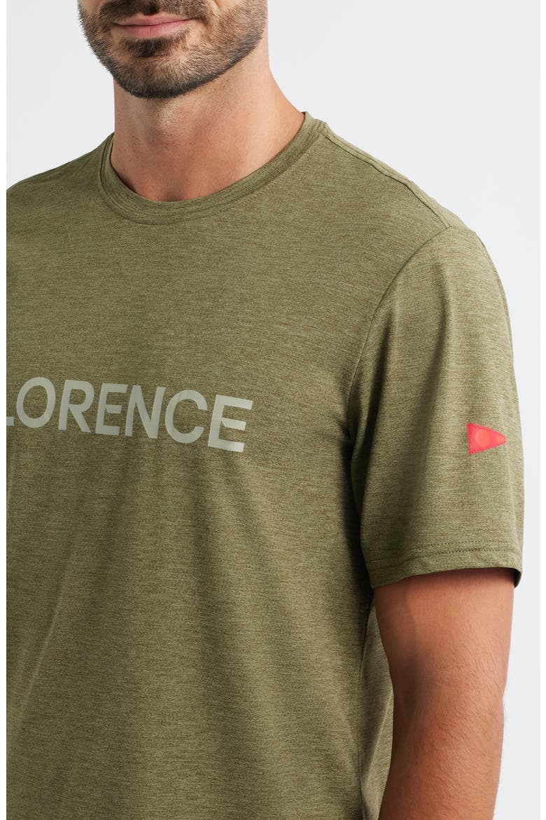Airtex Logo Performance T-Shirt, Alternate, color, HEATHER BURNT OLIVE