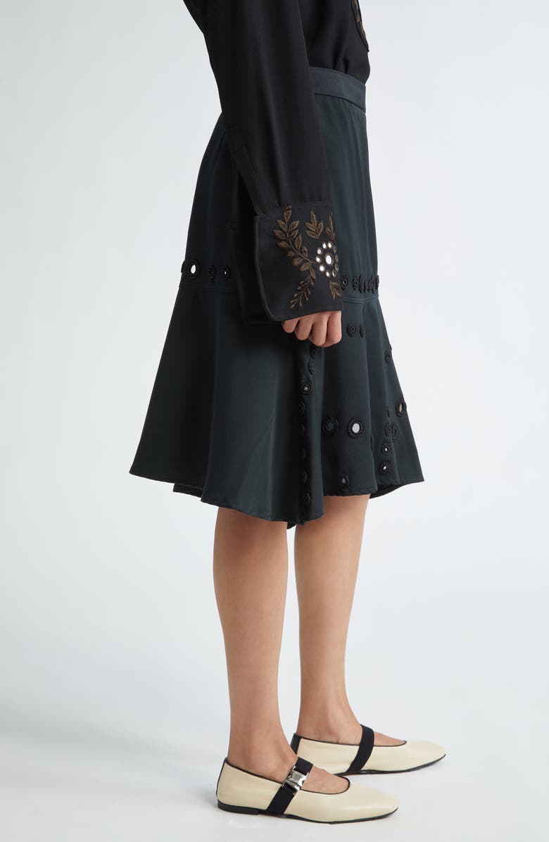 Wales Bonner Serenade Asymmetric Wool Blend Skirt, Alternate, color,