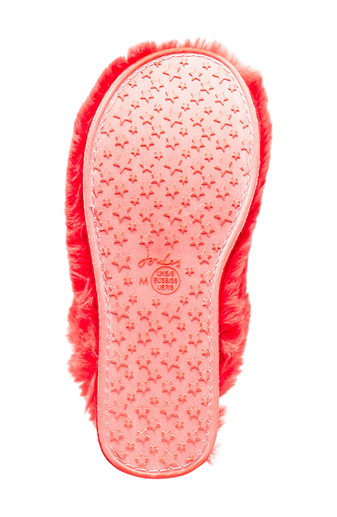 Cozy Faux Fur Slipper, Alternate, color, CORAL