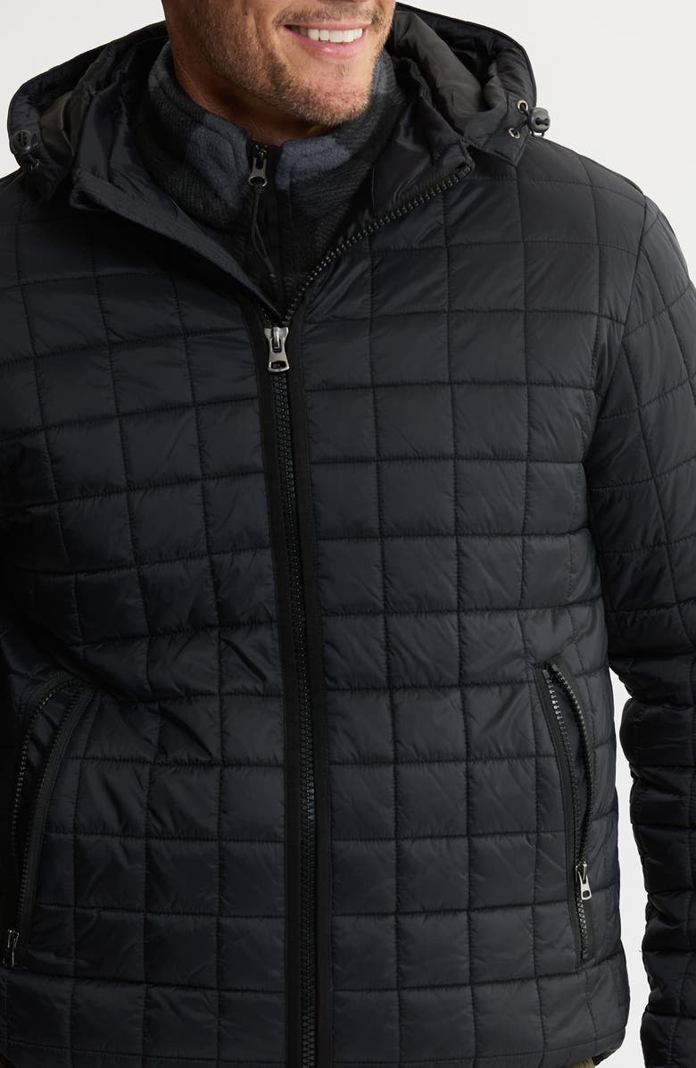 JACHS Hooded Quilted Puffer Jacket, Alternate, color, Black