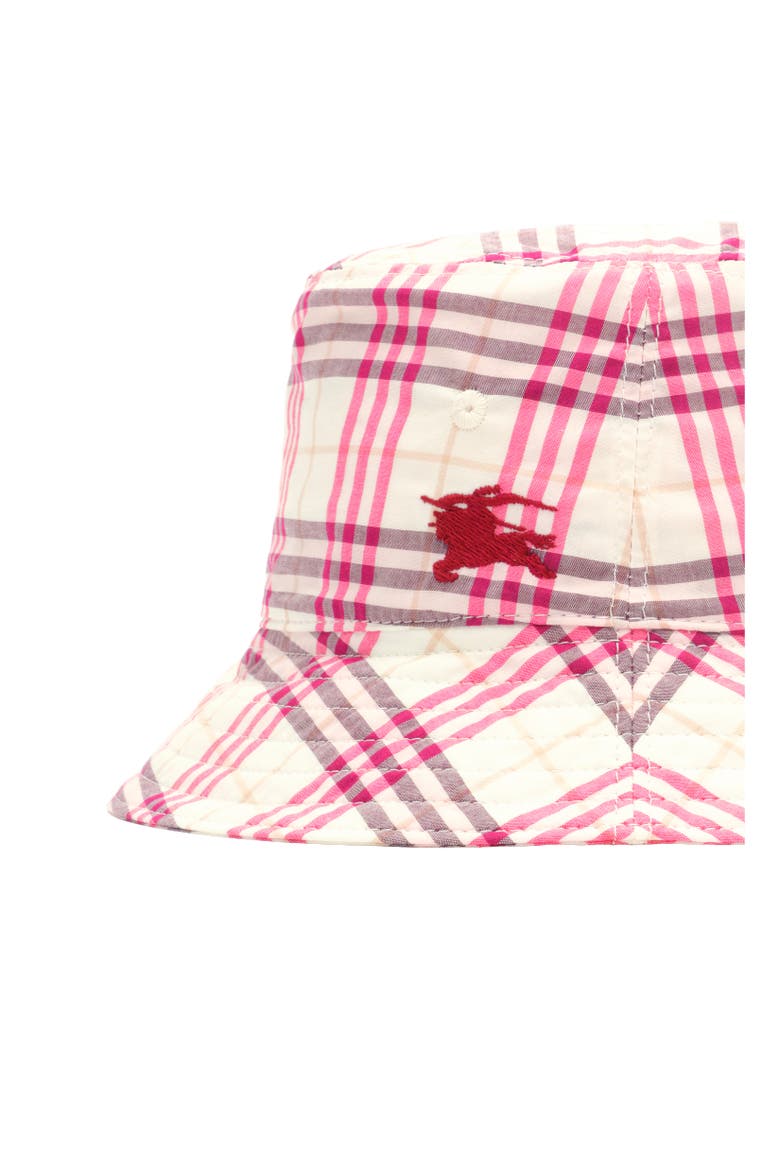Check Cotton Bucket Hat, Alternate, color, Aubergine purple