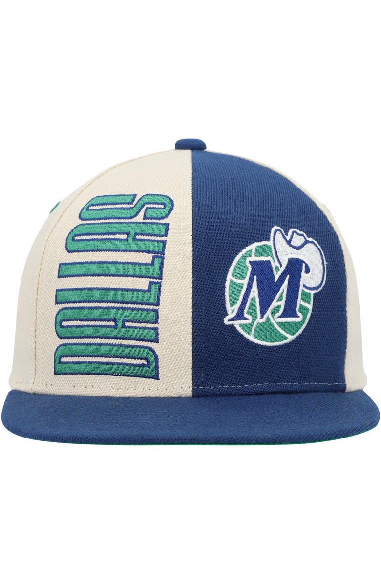 Mitchell & Ness Men's Mitchell & Ness Cream Dallas Mavericks Hardwood Classics Pop Snapback Hat, Alternate, color, 