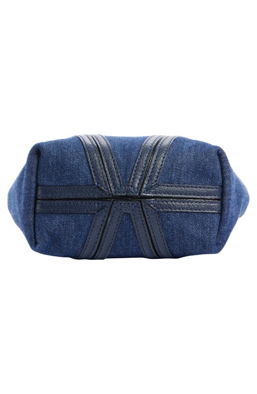 Chloé Small Spin Leather Trim Denim Tote