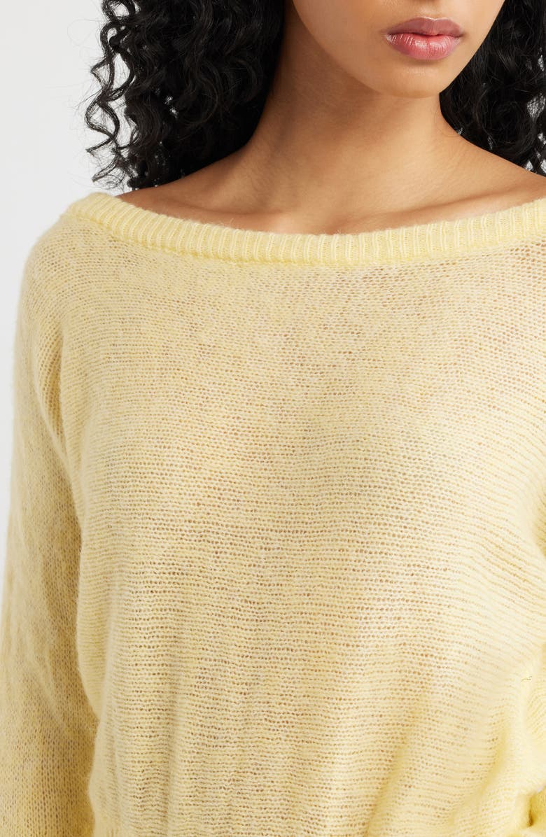 BDG Urban Outfitters Off the Shoulder Knit Sweater, Alternate, color, Yellow