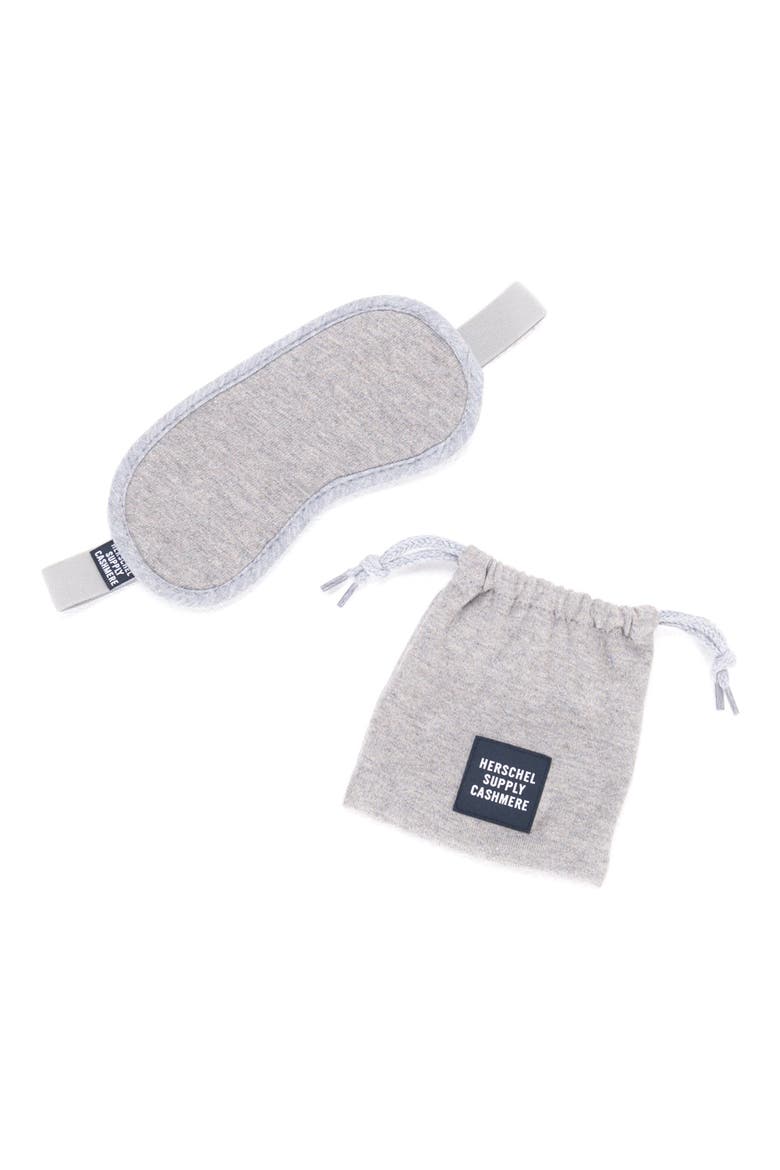 Cashmere Eye Mask, Main, color, HEATHERED GREY