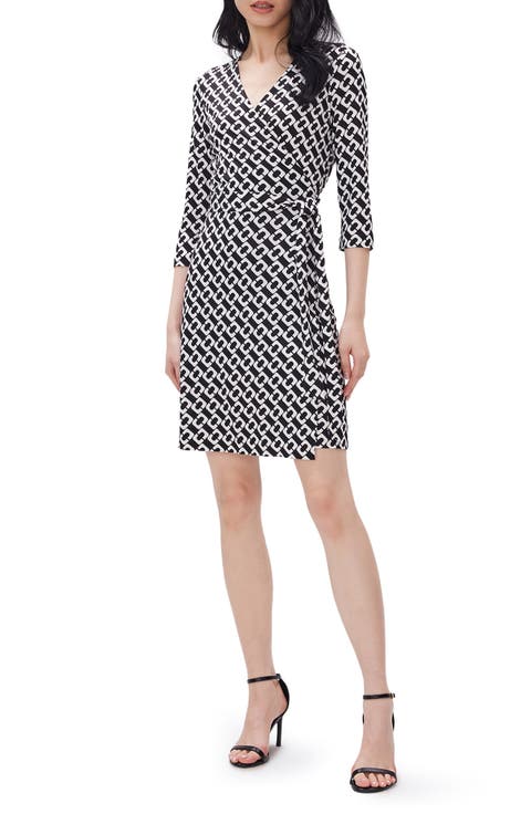 New Julian Two Print Silk Wrap Dress