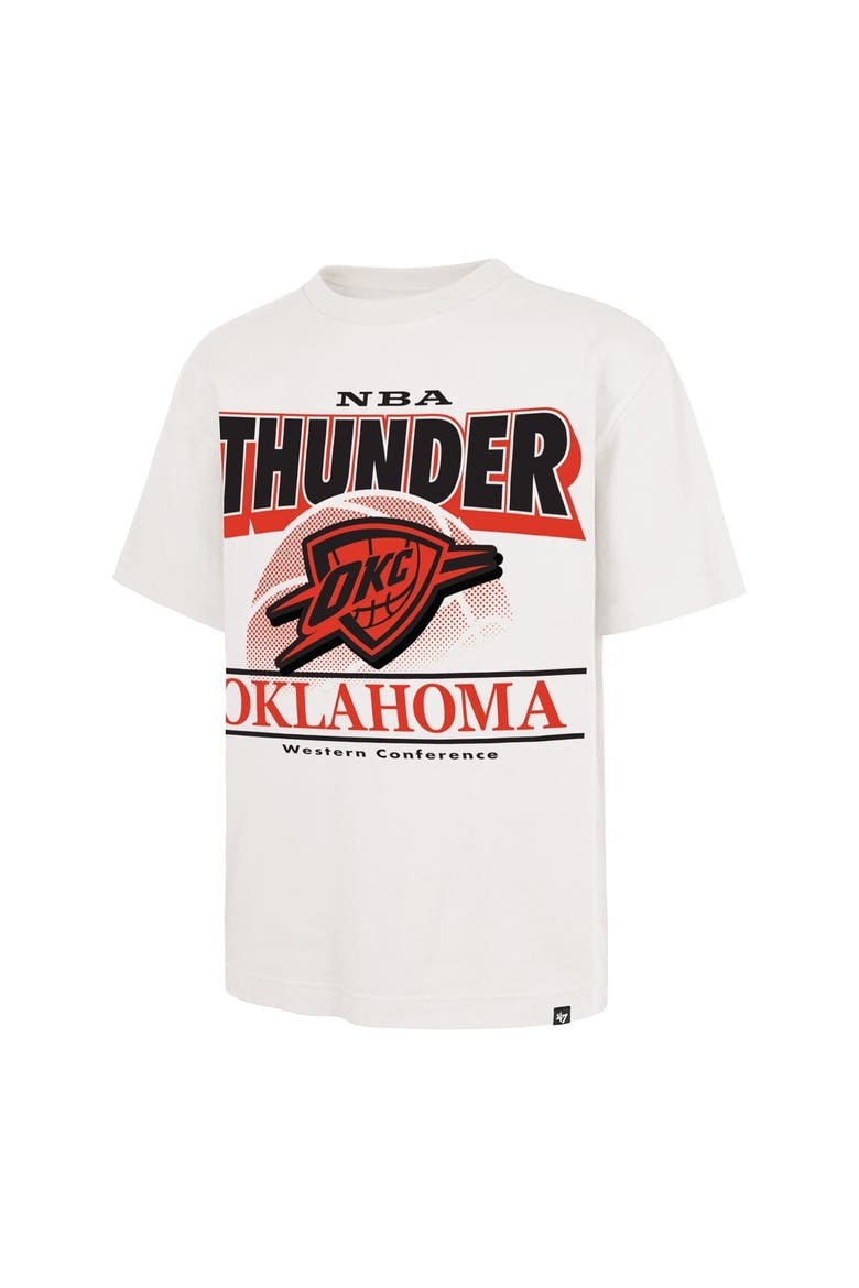 Men's '47  White Oklahoma City Thunder City Edition Shifty Foundation T-Shirt, Alternate, color, White