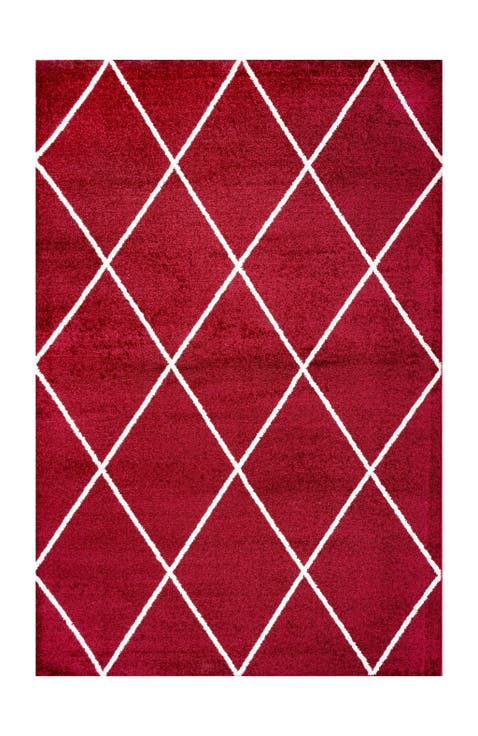 Cole Minimalist Diamond Trellis Area Rug