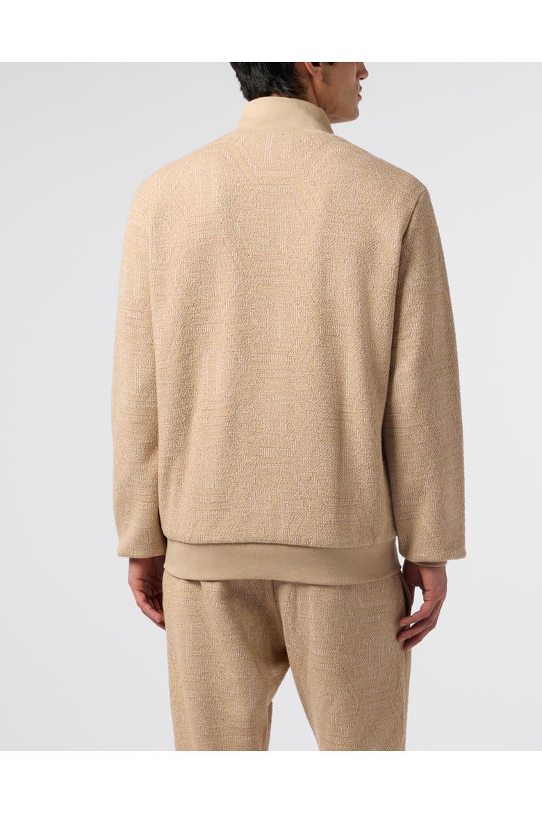 Jacquard Tracksuit Jacket Monogram Men, Alternate, color, beige