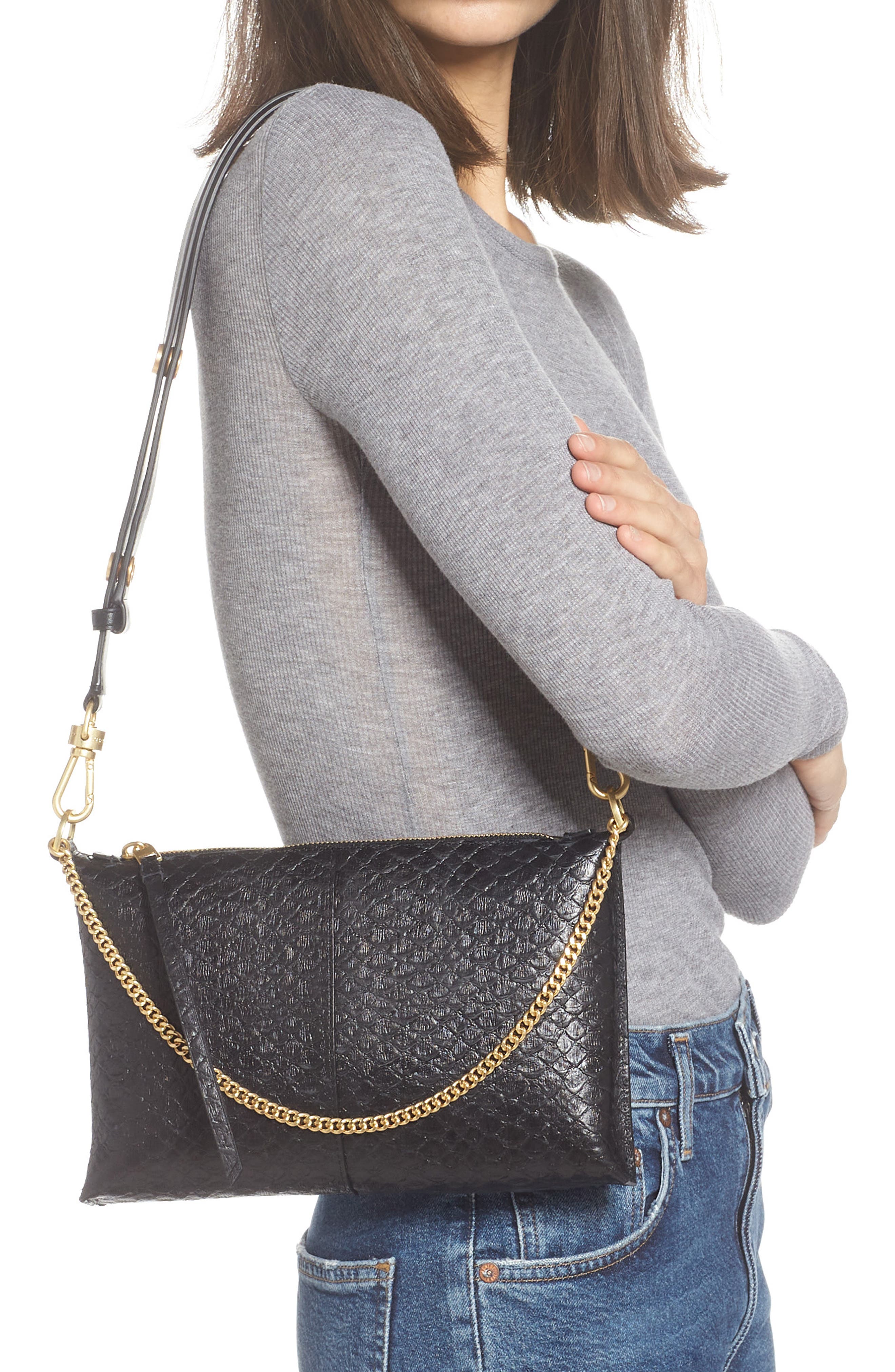 AllSaints Eve Leather Crossbody Bag, Alternate, color, 