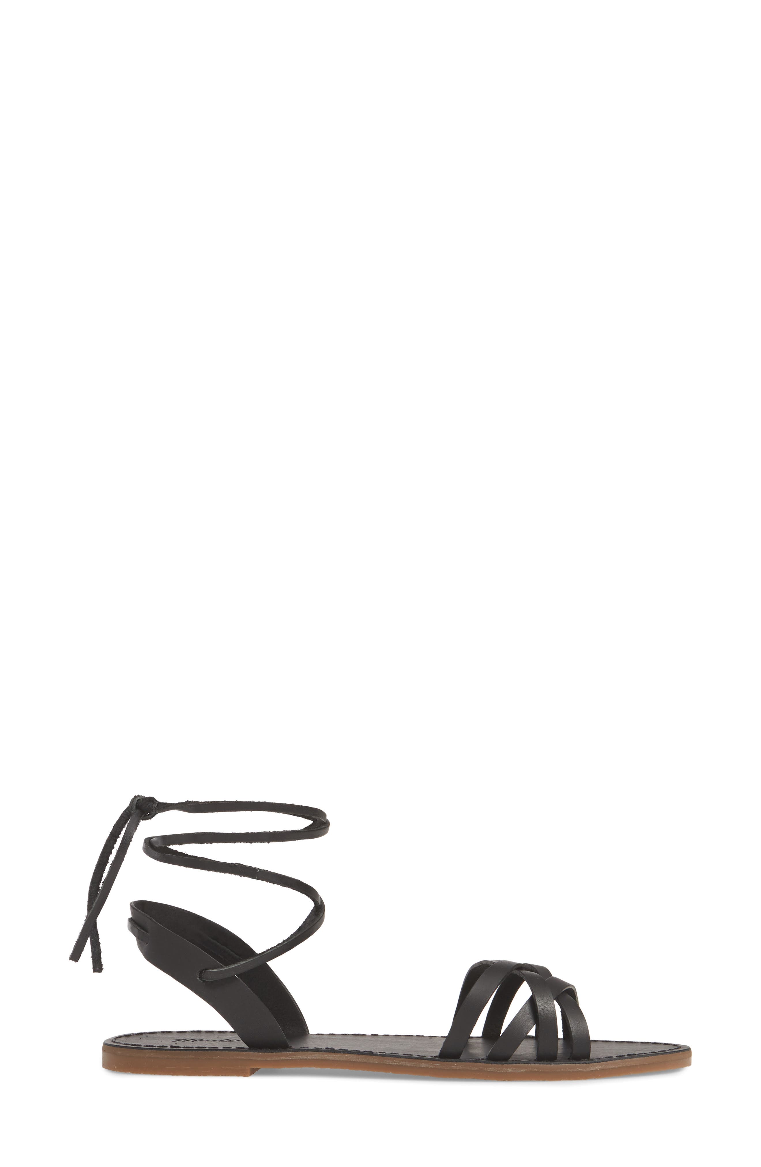 Madewell The Boardwalk Woven Lace Up Sandal, Alternate, color, 