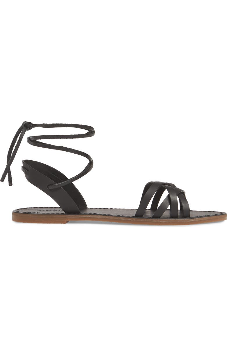 Madewell The Boardwalk Woven Lace Up Sandal, Alternate, color,