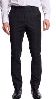 PAISLEY & GRAY Slim Downing Plaid Mid Rise Pants