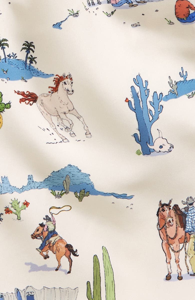 Boardies Kids' Wild West Swim Trunks, Alternate, color, Cream